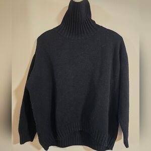 MOZART WOOL CASHMERE Black Turtleneck Sweater 40% WOOL 10% CASHMERE SIZE M